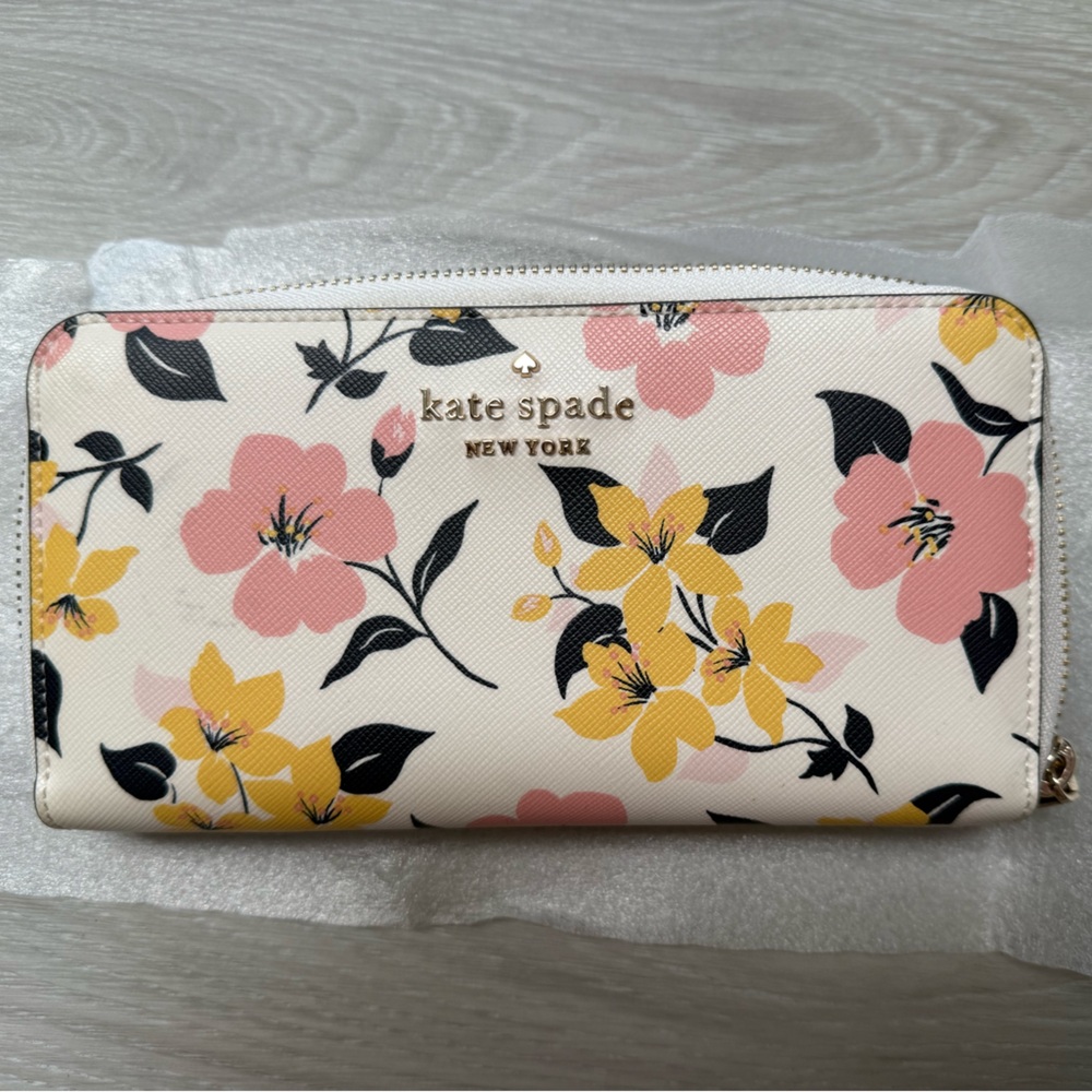 Kate Spade Floral Women's Wallet - Cream, Pink, Yellow
